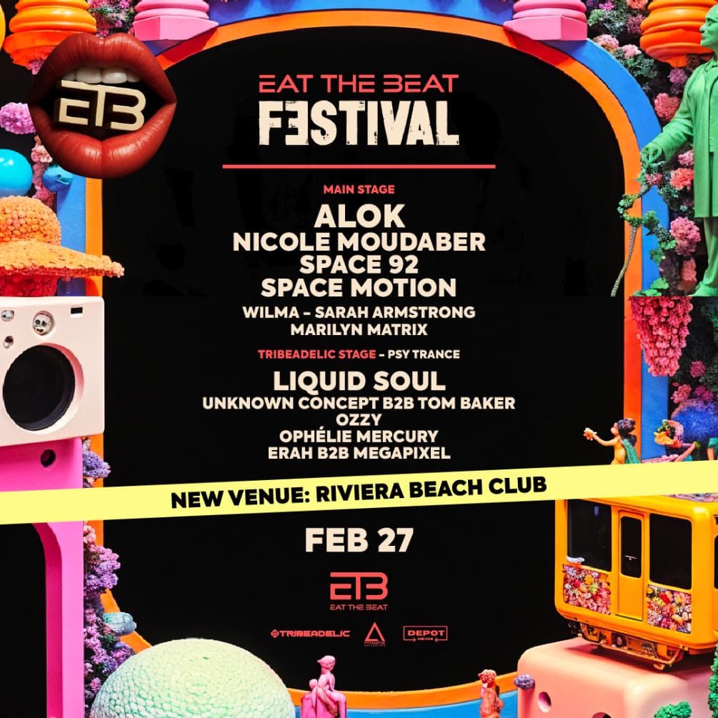 EAT THE BEAT FESTIVAL 2026 │ ALOK, NICOLE MOUDABER, SPACE 92, SPACE MOTION